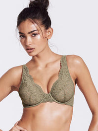 Lace Plunge Unlined Demi Bra